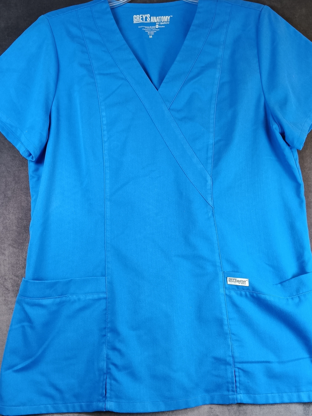 Grey's Anatomy Bright Blue Medical Scrub Top